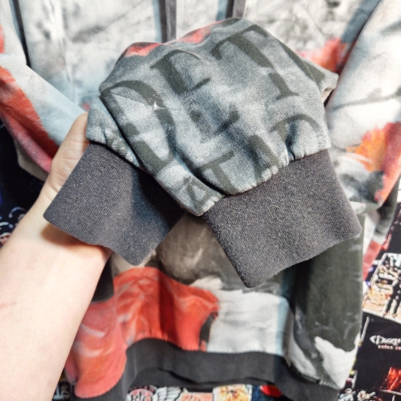 DOLCE & GABBANA BULL PAINTED HOODIE BLACK RED - Picture 6 of 16